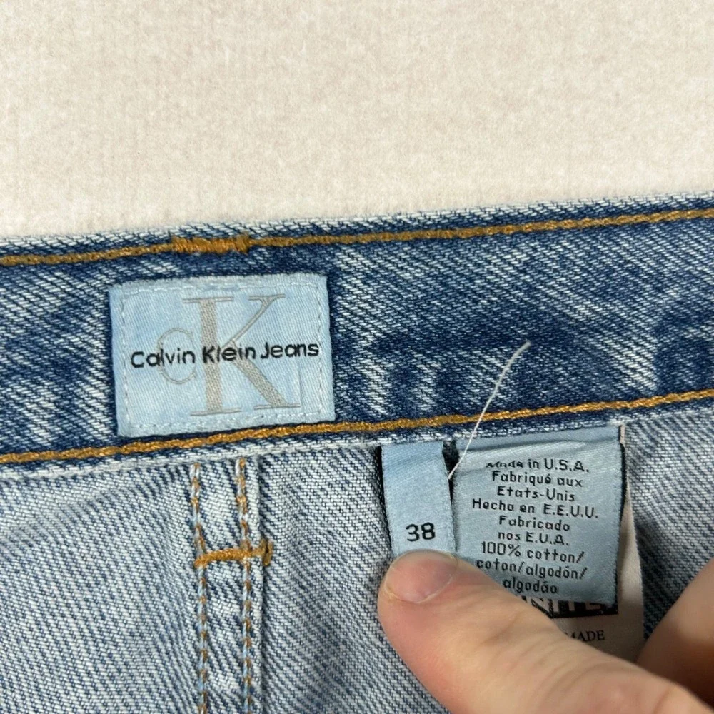 Vintage Calvin Klein Jeans Mens 38x32 fits 36x32 Relaxed 90s Baggy Easy Fit USA